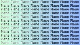 تست هوش | زود تند سریع بجنب و کلمه Plain رو بین این همه کلمه Plane پیدا کن